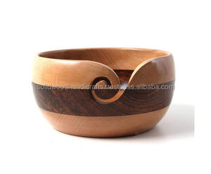 Cuenco de hilo de madera hecho a mano personalizado más vendido, cuenco de lana, soporte de hilo, cuenco de madera para tejer - Product Image 1