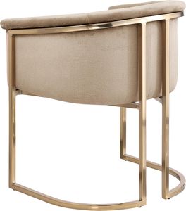 Chaise de salle à manger capitonnée en velours gris moderne et contemporain, chaise d'appoint standard pour chambre et salle à manger - Product Image 2