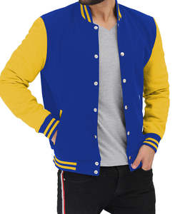 เสื้อแจ็คเก็ตวาร์ซิตี้คุณภาพสูงสำหรับผู้ชาย ปักลายด้วยผ้าฝ้าย แขนยาว พร้อมเสื้อแจ็คเก็ตเล็ตเตอร์แมนแบบสั่งทำพิเศษ และกระเป๋าข้างสองด้าน - Product Image 3