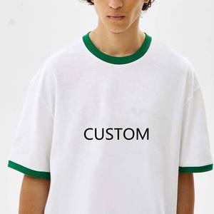 T-shirt Ringer en Coton Biologique Col Rond Uni Manches Courtes pour Homme – Haut Blanc en Coton Épais – Vêtements pour Hommes - Product Image 3