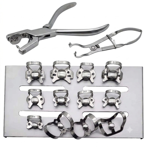 Kit de Pinzas de Acero Inoxidable para Dique de Goma Dental, Perforador, Alicates, 10 Abrazaderas Metálicas, Instrumentos Certificados CE Clase I - Product Image 1