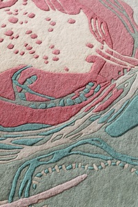 Tapis indien Sugarbush, abstrait, moderne, à poils longs, tufté à la main, en laine de Nouvelle-Zélande, anti-taches, anti-chute de poils, avec support en latex, tapis épais - Product Image 2