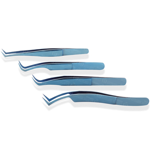 Pinces à extensions de cils en acier inoxydable, conformes aux normes OEM, design ergonomique pour une prise en main confortable - Product Image 1