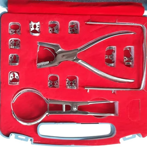 Juego de 12 piezas de diques de goma dentales industriales con pulidor de acero metálico, incluye marco, fórceps, abrazaderas, kit perforador, soporte OEM/ODM - Product Image 5