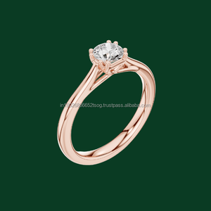 Infinite Greece jewels Anillo de Bodas de 14K con ajuste de diamantes de Halo - Product Image 1