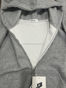 เสื้อกันหนาว400GSM บ็อกซี่มีฮู้ดโอเวอร์ไซส์สีพื้นเสื้อผ้าแนวสตรีทแบบสวมหัวผ้าเฟรนช์เทอร์รี่ลำลองสำหรับผู้หญิงและผู้ชาย - Product Image 5