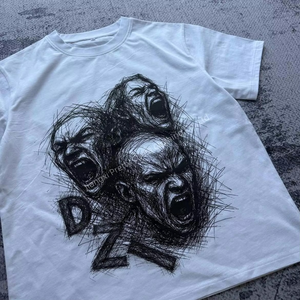 Camiseta de algodón 100% con impresión de logotipo personalizado, camiseta de verano blanca sólida de alta calidad con hombros caídos para hombre - Product Image 3