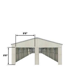Capannone in Metallo TMG MS2630 2641 26' X 41' con Porta Laterale - Product Image 5
