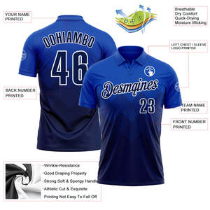 OEM <b>Custom</b> Sublimation Golf Shirt 100% Polyester Polo Sports Team Club Uniform Wholesale Personalized Logo Name Printed Athletic - Product Image 4
