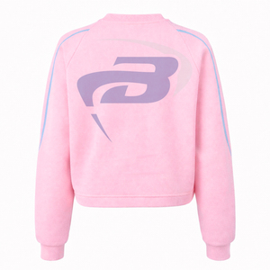 Sudadera Corta Rosa y Azul de la Hermandad Gamma Phi Delta GPD con Bordado Azul y Diseño de Ribete Impreso, Ropa Universitaria de Hermandad - Product Image 3
