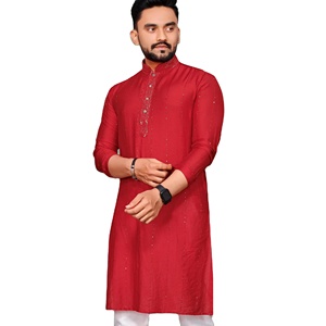 Jacquard en coton épais avec broderie lourde et pyjama en coton Raymond - Product Image 1