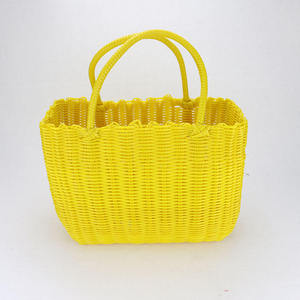 Bulk Price Eco-Friendly PP Rattan <b>Basket</b> Colorful Carrier Bag for Shopping Sundries Storage Kitchen Neatening Made in Vietnam - Product Image 1