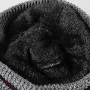 Women's Autumn Winter Wool <b>Hat</b> Color-Blocked Fleece-Lined Thickened Men's Knitted Beanie Cross-Border <b>Warm</b> Brimless Formal - Product Image 5