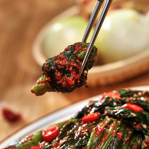 [Farm's rock] Kimchi Coreano de Hoja de Mostaza, Auténtico Kimchi Coreano de Hoja de Mostaza, Verduras Fermentadas Picantes Tradicionales - Product Image 2