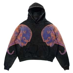 Sudadera con Capucha Oversize para Hombre, de Algodón Grueso de 500GSM, Estilo Urbano, con Bolsillo Canguro, Corte Holgado, para Invierno - Product Image 5