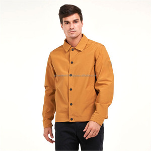 แจ็กเก็ตโค้ชของผู้ชายเสื้อโค้ทสีล้วนสำหรับฤดูใบไม้ผลิ2024โลโก้ตามสั่ง - Product Image 1