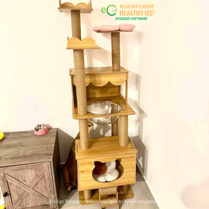 Árbol de Escalada para Gatos con Cuerda Natural, Plataformas y Postes para Rascar, Área de Juegos Interior para Gatos - Eco2go Vietnam - Product Image 6