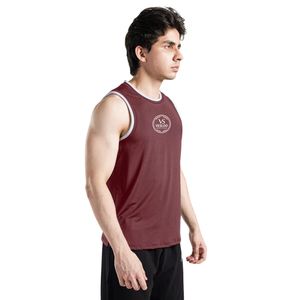 Chaleco Deportivo Burgundy Blitz para Levantamiento de Pesas, Gimnasio, Entrenamiento, Fitness, Transpirable, Atlético, Sin Mangas, Rendimiento Activo - Product Image 2