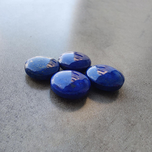 Lapis-lazuli naturel, cabochon briolette de forme ronde, pierre précieuse calibrée, pour la fabrication de bijoux, vente en gros, toutes tailles disponibles - Product Image 6