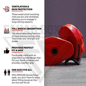 Nuevas manoplas de boxeo Focus Pad: el mejor equipo de entrenamiento duradero de cuero y PU con cierre de velcro. - Product Image 4