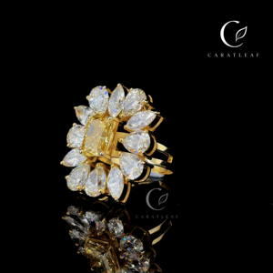 Anillo de Lujo con Diamante Cultivado en Laboratorio, Certificado IGI, Chapado en Oro de 18K, Corte Pera, con Halo, para Mujer - Product Image 2