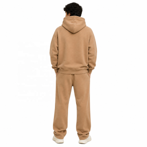 Oversized Hoodies Raglan Sleeves Heavyweight Tracksuit Acid wash box fit & Sweatshirts & pants Spray Wash Hooded <b>Streetwear</b> OEM - Product Image 3