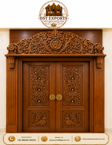 Porte d'entrée de temple hindou design, porte d'entrée de salle de prière hindoue avec un design décoratif traditionnel élégant, États-Unis - Product Image 5