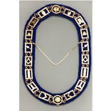 Ensemble de tablier de maître maçon de la Loge Bleue – Tablier en velours bleu roi brodé, collier à chaîne avec bijou, gants maçonniques - Product Image 4