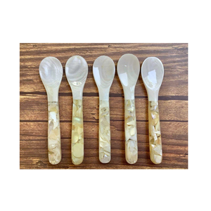 Vietnam Handmade Natural Seashell Spoon Mother of Pearl Dessert Spoon Decorative Tableware <b>Wholesale</b> Supply - Product Image 3