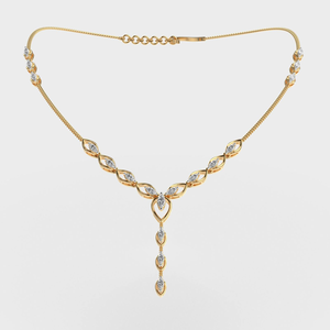 Collar de oro con moissanita, elegante colgante de hoja, joyería fina de lujo, regalo para mujer, joyería de moda nupcial - Product Image 6
