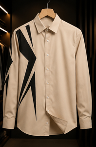 เสื้อเชิ้ตแขนสั้นผู้ชายแบบลำลอง ปกคอพับ เสื้อเชิ้ตฤดูร้อน - Product Image 1