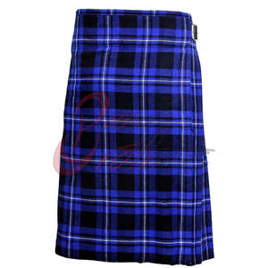 Kilt écossais en tissu léger avec sangles en cuir et fermeture à boucle réglable, kilt écossais moderne - Product Image 3