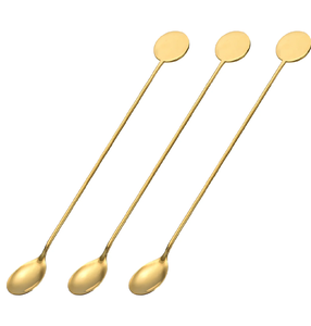Dernières nouveautés : Cuillère de bar en laiton, finition dorée tendance, tailles personnalisées, logo, outils de bar, cuillère en laiton - Product Image 2