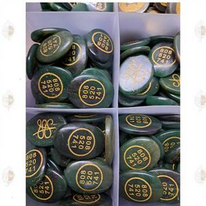 Aventurine verte Zibu méditation amulette Chakra équilibrage guérison pierre précieuse amour poli avec technique de gravure - Product Image 3