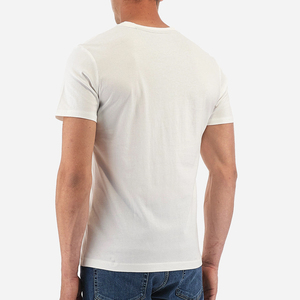 Men's White Short Sleeve O-Neck T-Shirt <b>100</b>% Cotton Regular Fit Casual Solid Color Blank Design Jersey Knitted Tee - Product Image 6