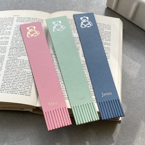 Marcapáginas de cuero ecológico con iniciales, marcapáginas Vintage para leer, multicolor - Product Image 5