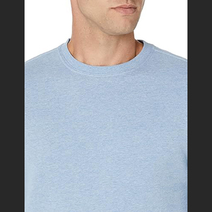 เสื้อสเวตเชิ้ตคอกลมสีฟ้าอ่อนสำหรับผู้ชาย ผ้าฝ้าย 100% ทรงปกติ สีพื้น ลำลอง ถักทอ เหมาะสำหรับใส่ในฤดูใบไม้ร่วง - Product Image 6