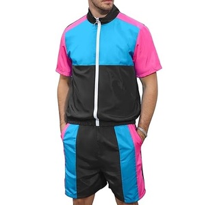RABUSH SPORTS New Stylish Men Formal Front Zipper Coated <b>Patchwork</b> Windbreaker <b>Jacket</b> Set Custom Colorblock Fashion Waterproof - Product Image 1