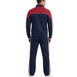 Trajes Deportivos para Hombre con Rayas Tricolor Azul Marino Oscuro, Ropa Deportiva de Poliéster Premium Transpirable y Resistente - Product Image 2