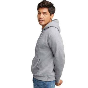 Sudadera con Capucha Gris para Hombre, Corte Regular, Color Sólido, Informal, 100% Algodón, Tejido French Terry - Product Image 2
