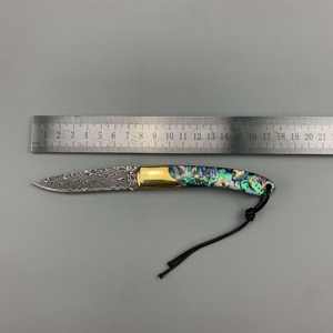 Navaja de Bolsillo Plegable Mini de Acero de Damasco de Grado Industrial con Personalización OEM, 1 Año de Garantía y Uso para Camping - Product Image 4