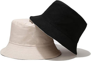 Custom Logo Full Printed <b>Reversible</b> <b>Bucket</b> <b>Hat</b> 100% Cotton Canvas Double Sided Fisherman Cap Summer Beach Sun Shade <b>Hat</b> - Product Image 4