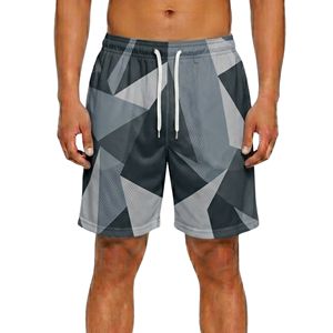 Shorts en maille respirants pour hommes, camouflage urbain, motif noir et gris, 100% polyester, séchage rapide, imprimés par sublimation, shorts décontractés - Product Image 5