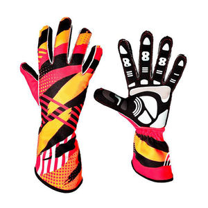 Custom Sublimated Kart Racing Gloves-Anti-Slip Silicone Coating Breathable Full Finger Design Unisex High Quality Manufacturer - Product Image 4