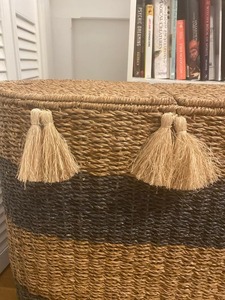 Seagrass <b>Hamper</b> <b>Basket</b> Handwoven Handmade Storage <b>Basket</b> Wholesale eco-friendly Made Viet Nam - Product Image 5