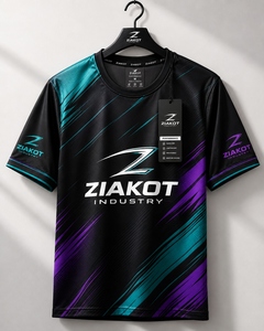 เสื้อยืด ZIAKOT รุ่นใหม่ ออกแบบใหม่สำหรับผู้ชาย สีขาว-แดงราชวงศ์ สำหรับการแสดงออกทางกีฬา - Product Image 6