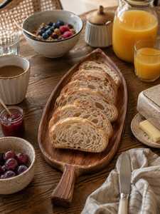 Hand Carved Wooden Serving <b>Platter</b> Artisan Natural Wood Craft Sustainable Wooden Serving <b>Platter</b> Eco Friendly Kitchen and Dining - Product Image 2