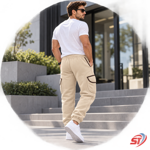 Sand Utility Pocket <b>Jogger</b> <b>Pants</b> Custom <b>Cargo</b> Sweatpants Casual Sportswear Wholesale Manufacturer OEM ODM Supplier - Product Image 4