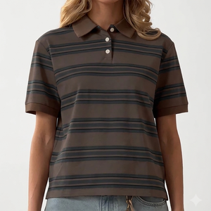 Camiseta polo de movimiento activo para mujer, de algodón con doble costura, ropa profesional, camiseta polo ligera para mujer - Product Image 1