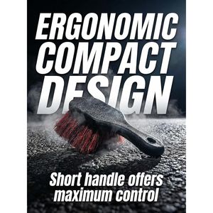 Cepillo para Llantas de Mango Corto con Cerdas Suaves, Kit de Lavado de Autos para Llantas y Neumáticos, Incluye Cepillo para Detalles Interiores y Rejillas de Ventilación - Product Image 3